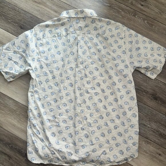 Daniel Cremieux SIGNATURE‎ Sea Shell Short Sleeve Mens Shirt L EUC - Picture 3 of 5